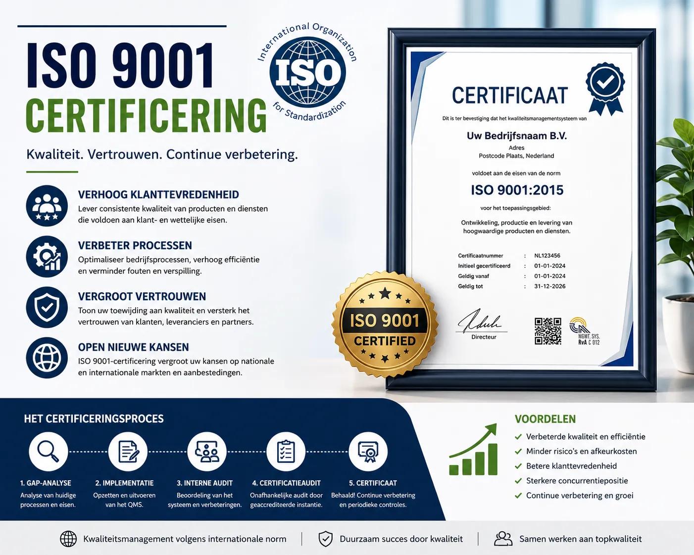 ISO 9001 Certificering: Verbetering van kwaliteitsmanagement en duurzame bedrijfsontwikkeling